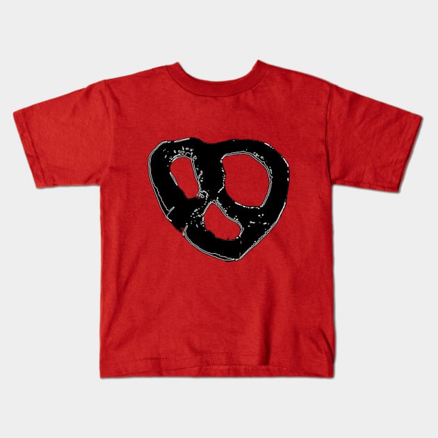 Heart Pretzel Kids T-Shirt by louweasely